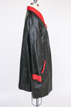 Load image into Gallery viewer, 1980s Leather Jacket Oversized Swing Coat M/S
