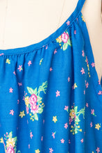 Load image into Gallery viewer, 1970s Dress Floral Cotton Sleeveless Full Skirt XL