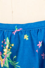 Load image into Gallery viewer, 1970s Dress Floral Cotton Sleeveless Full Skirt XL