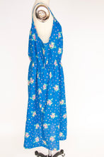 Load image into Gallery viewer, 1970s Dress Floral Cotton Sleeveless Full Skirt XL