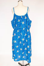 Load image into Gallery viewer, 1970s Dress Floral Cotton Sleeveless Full Skirt XL