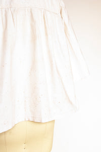 1910s Bed Jacket Cotton Embroidered Lingerie Top