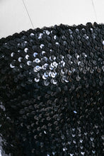 Load image into Gallery viewer, 1980s Sequin Tube Top Sleeveless Disco Cropped Blouse 70s S