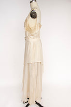 Load image into Gallery viewer, 1930s Dress Deco Sheer Lace Sequin Gown M/L