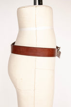 Load image into Gallery viewer, 1970s Belt Brass Buckle NW Native Whale Brown Leather