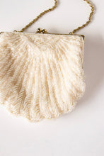 Load image into Gallery viewer, 1960s Purse Ivory Beaded Embellished Cocktail Chain Bag