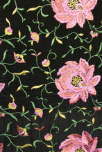 Load image into Gallery viewer, 1920s Piano Shawl Embroidered Floral Fringe Deco
