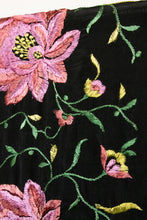 Load image into Gallery viewer, 1920s Piano Shawl Embroidered Floral Fringe Deco