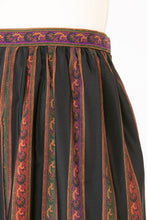 Load image into Gallery viewer, 1980s Silk Full Midi Skirt Patterned Stripe L