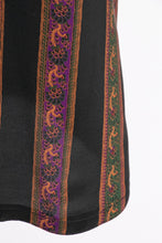 Load image into Gallery viewer, 1980s Silk Full Midi Skirt Patterned Stripe L