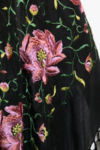 Load image into Gallery viewer, 1920s Piano Shawl Embroidered Floral Fringe Deco