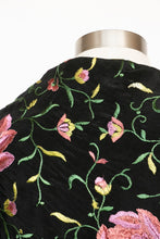 Load image into Gallery viewer, 1920s Piano Shawl Embroidered Floral Fringe Deco