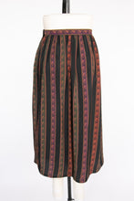 Load image into Gallery viewer, 1980s Silk Full Midi Skirt Patterned Stripe L