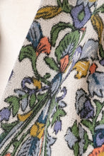 Load image into Gallery viewer, 1950s Kimono Japanese Robe Silk Crepe Printed Long