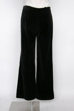 Load image into Gallery viewer, 1970s Bell Bottoms Velvet Black Flares Pants 28" x 29"