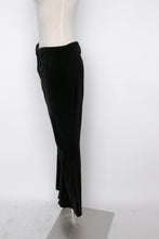 Load image into Gallery viewer, 1970s Bell Bottoms Velvet Black Flares Pants 28" x 29"