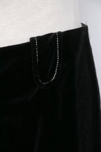 Load image into Gallery viewer, 1970s Bell Bottoms Velvet Black Flares Pants 28" x 29"