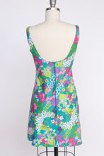 Load image into Gallery viewer, 1960s Dress Hawaiian Polished Cotton Floral Mini XS