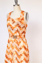 Load image into Gallery viewer, 1960s Dress Cotton Printed Cross Back S