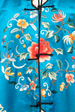 Load image into Gallery viewer, Vintage 1950s Embroidered Robe Chinese Silk Floral Jacket