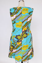 Load image into Gallery viewer, 1960s Dress Hawaiian Cotton Abstract Shift S