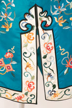 Load image into Gallery viewer, Vintage 1950s Embroidered Robe Chinese Silk Floral Jacket