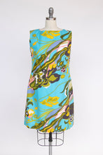Load image into Gallery viewer, 1960s Dress Hawaiian Cotton Abstract Shift S
