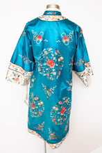 Load image into Gallery viewer, Vintage 1950s Embroidered Robe Chinese Silk Floral Jacket