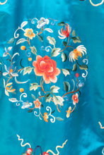 Load image into Gallery viewer, Vintage 1950s Embroidered Robe Chinese Silk Floral Jacket