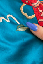Load image into Gallery viewer, Vintage 1950s Embroidered Robe Chinese Silk Floral Jacket