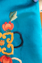 Load image into Gallery viewer, Vintage 1950s Embroidered Robe Chinese Silk Floral Jacket