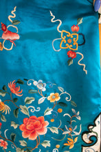 Load image into Gallery viewer, Vintage 1950s Embroidered Robe Chinese Silk Floral Jacket
