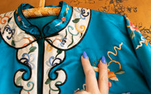 Load image into Gallery viewer, Vintage 1950s Embroidered Robe Chinese Silk Floral Jacket