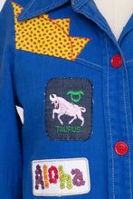 Load image into Gallery viewer, 1970s Shirt Patch Appliqué Cotton Button Up Long Sleeve XS  P