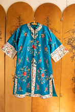 Load image into Gallery viewer, Vintage 1950s Embroidered Robe Chinese Silk Floral Jacket