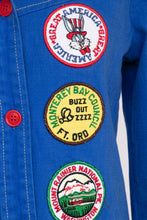 Load image into Gallery viewer, 1970s Shirt Patch Appliqué Cotton Button Up Long Sleeve XS  P