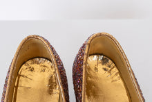 Load image into Gallery viewer, 1960s Heels Glitter Metallic High Heels Shoes 8 n