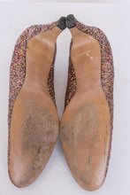 Load image into Gallery viewer, 1960s Heels Glitter Metallic High Heels Shoes 8 n