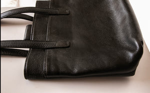 1990s Coach Purse Black Leather Shoulder Bag