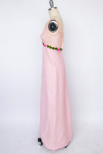 Load image into Gallery viewer, 1960s Dress Chiffon Lace Pink Column Gown XS