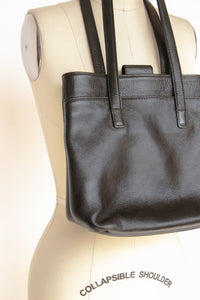 1990s Coach Purse Black Leather Shoulder Bag