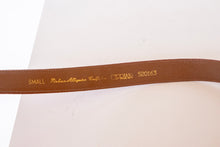 Load image into Gallery viewer, 1980s Belt Red Leather Loop Bit Gold Buckle S