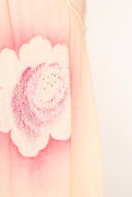 Load image into Gallery viewer, 1920s Dress Silk Chiffon Beaded Air Brushed Floral Deco Gown M