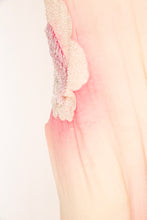 Load image into Gallery viewer, 1920s Dress Silk Chiffon Beaded Air Brushed Floral Deco Gown M
