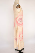 Load image into Gallery viewer, 1920s Dress Silk Chiffon Beaded Air Brushed Floral Deco Gown M
