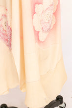 Load image into Gallery viewer, 1920s Dress Silk Chiffon Beaded Air Brushed Floral Deco Gown M