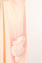 Load image into Gallery viewer, 1920s Dress Silk Chiffon Beaded Air Brushed Floral Deco Gown M