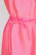 Load image into Gallery viewer, 1960s Dress Electric Pink Raw Silk Sleeveless M