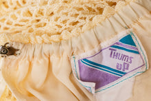 Load image into Gallery viewer, Vintage 1970s Skirt Crochet Lace Cream Boho L
