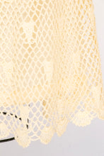 Load image into Gallery viewer, Vintage 1970s Skirt Crochet Lace Cream Boho L